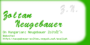 zoltan neugebauer business card